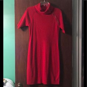 Red Calvin Klein Sweater Dress